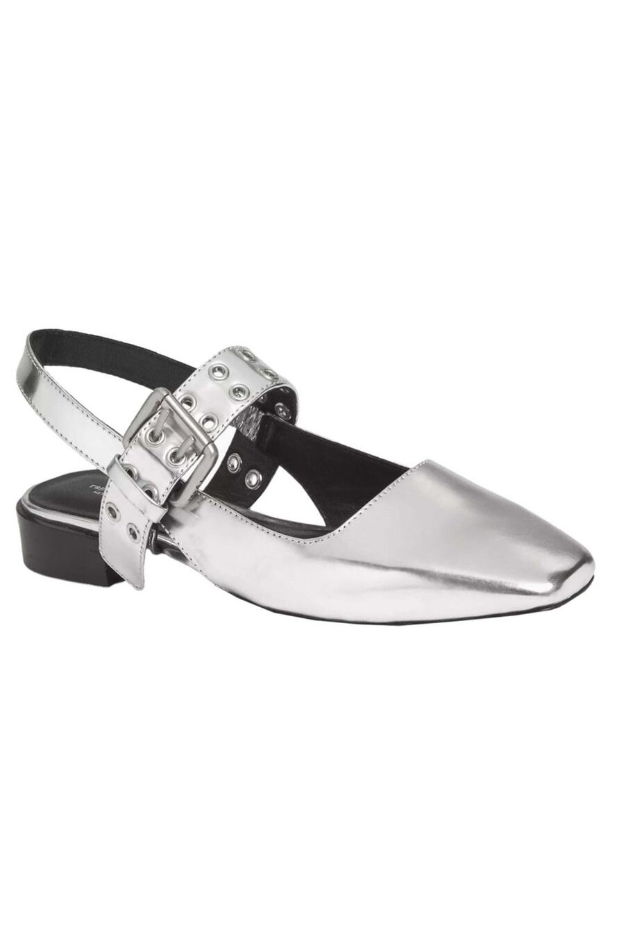 Rag & Bone Astra Metallic Slingback in Silver